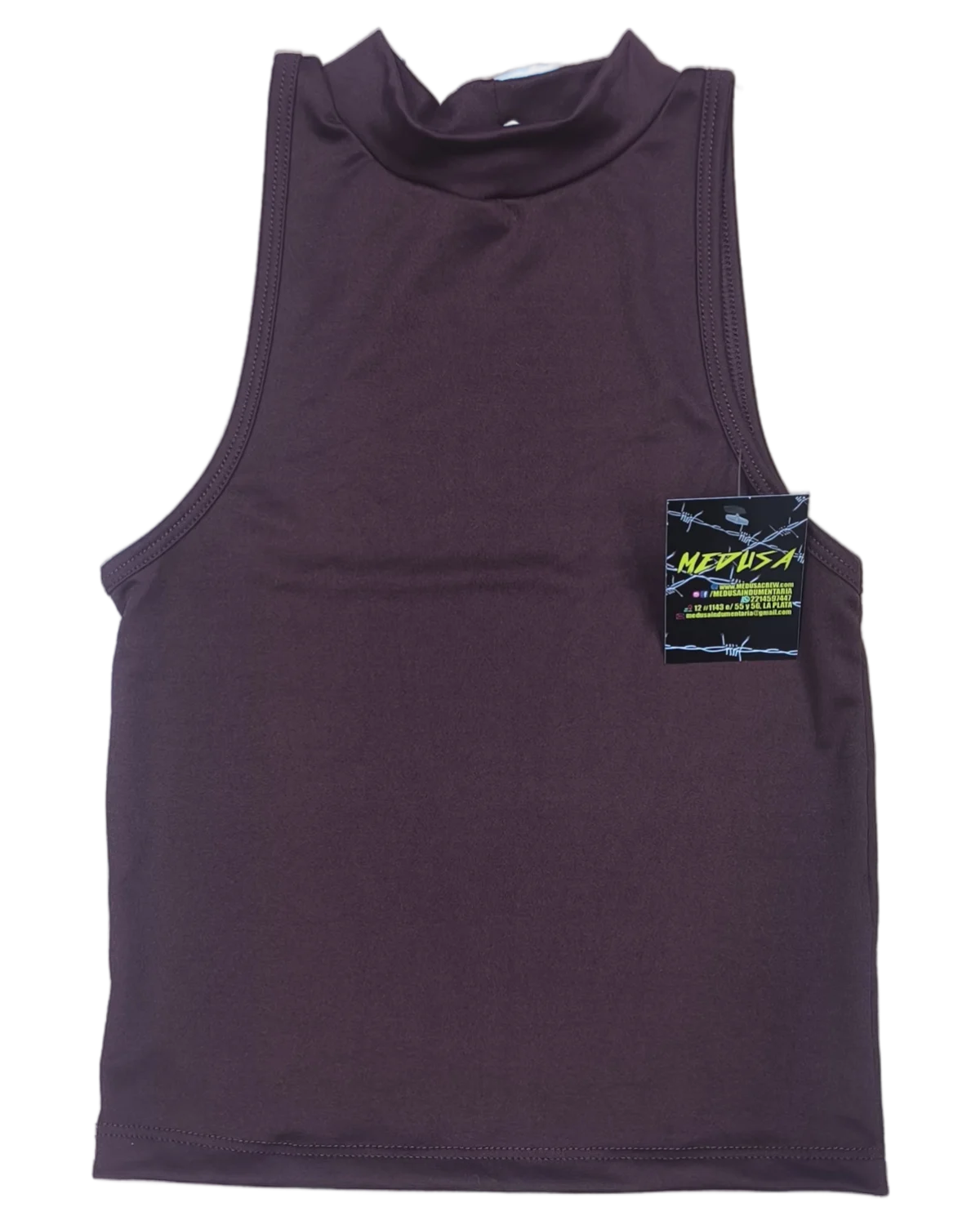 Top musculosa básico bordó