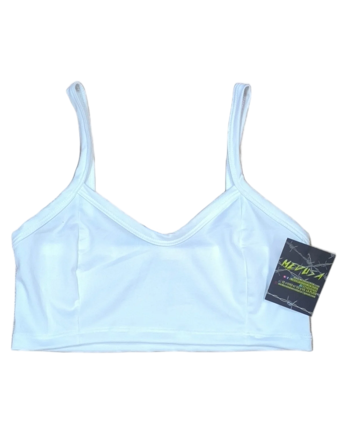 Top corto blanco con breteles